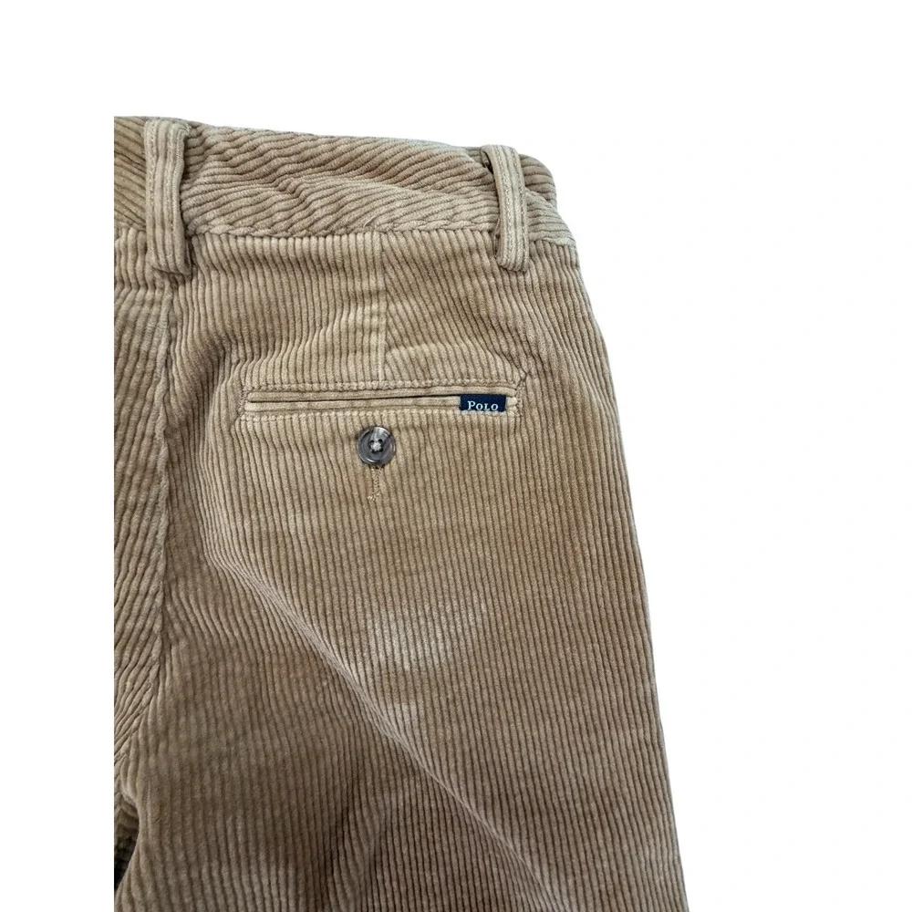 Polo Ralph Lauren Girls Corduroy Pants Tan Beige Size 8 Straight Leg